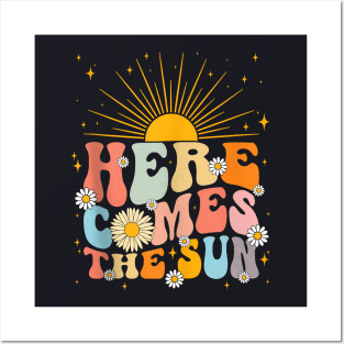 Here Comes The Sun Summer Vacation Beach Family Matching Posters and Art